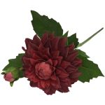 Kunstblume Dahlie WERNYT, burgunderrot, 45cm, Ø10cm