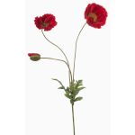 Rameau décoratif de pavot SCHUNRA, rouge, 75cm