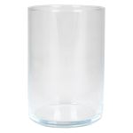 Vase cylindrique en verre SANYA OCEAN, transparent, 15cm, Ø10,1cm