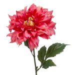 Dahlia artificiel NATSU, fuchsia-rose, 60cm, Ø17cm