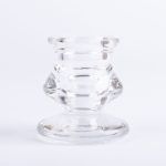 Porte-bougie en verre YURENA pour bougies chandelles, transparent, 6cm, Ø5cm