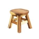Tabouret en bois NANNATI, naturel, 25cm, Ø26cm