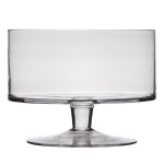Coupe à fruits CORIE EARTH sur socle, cylindre/rond, transparent, 18cm, Ø24cm