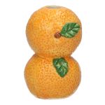 Vase à fleurs Oranges TILLAS en céramique, jaune-vert-brun, 5,6x5,6x9cm