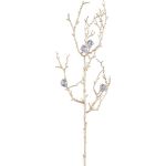 Branche de noisetier artificielle VIGROX avec des diamants, or, 60cm