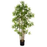 Bambou synthétique YAN, tiges naturelles, 80cm