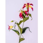 Fleur textile Gloriosa FUJITA, rose-jaune, 80cm, Ø15cm