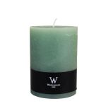 Bougie pilier / bougie en cire AURORA, vert menthe, 14cm, Ø9,8cm, 100h - Made in Germany