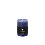 Bougie pilier AURORA, bleu foncé, 10cm, Ø6,8cm, 42h - Made in Germany