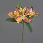 Frangipani artificielle ALDAH, rose-jaune, 70cm, Ø5cm
