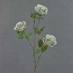 Rose-chou artificielle sur tige GITTI, vert clair-gris, 80cm, Ø10cm