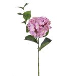 Hortensia en tissu ASUKA, violet, 80cm, Ø15cm