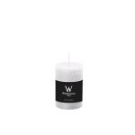 Bougie pilier / bougie en cire AURORA, blanc, 9cm, Ø5,8cm, 30h - Made in Germany