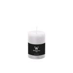 Bougie pilier / bougie en cire AURORA, blanc, 10cm, Ø6,8cm, 42h - Made in Germany