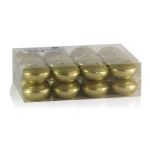 Lot de 24 bougies flottantes / bougies chauffe-plat ORNELLA, or, 2,8cm, Ø4,5cm, 4h