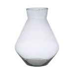 Vase à fleurs RAMUNDA en verre recyclé, transparent, 25cm, Ø19cm