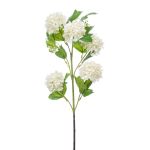 Branche artificielle boule de neige FONTE, crème, 75cm