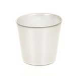 Cache-pot en verre ALENA, argent, 12,5cm, Ø13,3cm