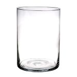 Bougeoir cylindre SANYA AIR en verre, transparent, 25cm, Ø18cm