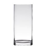 Vase cylindrique en verre SANSA EARTH, transparent, 35cm, Ø12cm