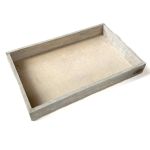 Plateau décoratif rectangulaire en bois MARTAL, naturel-légèrement blanchi à la chaux, 32x20x4cm