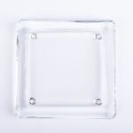 Support pour bougie angulaire VINCENTIA en verre, transparent, 13,6x13,6cm