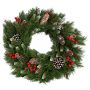Couronne de sapin synthétique MARLIES, givrée, avec des fruits, Ø30cm