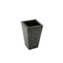 Cache-pot en zinc PILAR, noir, 19x19x31cm