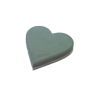 OASIS® Mousse à piquer humide en forme de cœur, décoration de mariage, fond en mousse rigide ECObase, vert, 30x29x4,5cm
