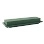 OASIS® Mousse à piquer humide rectangulaire pour des compositions florales, dans une coupe en papier composite, vert, 48x9x5cm