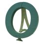 OASIS® Mousse à piquer humide Lettre O , support en bois Bioline, trépied en bois, vert, 40x37x5cm