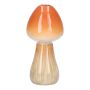 Vase décoratif RADOMILA, céramique, en forme de champignon, orange-beige, 16cm, Ø7,5cm
