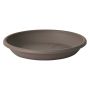 Soucoupe ronde pour pot de fleurs VENERA en plastique recyclé, avec des trous, taupe, 4cm, Ø24cm