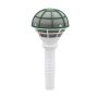 OASIS® Mousse à piquer Support de bouquet de mariée pour des fleurs artificielles, avec une poignée en plastique, grille, gris, 18,5cm, Ø8cm