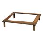Socle pour plantes en acier Corten NALUKO avec pieds, brun rouille, 40x40x8cm