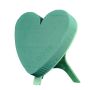 OASIS® Mousse à piquer humide en forme de cœur, décoration de mariage, support Bioline, socle en bois, vert, 23x21x6cm