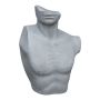 Buste décoratif d'homme LANIKO en polystone, gris, 40x27x56cm