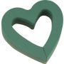 OASIS® Mousse à piquer humide Cœur ouvert, décoration de mariage, fond en mousse rigide Foam Frames, vert, 25x24x6cm