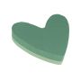 OASIS® Mousse à piquer humide en forme de cœur, décoration de mariage, fond en mousse rigide Foam Frames, vert, 25x24x6cm