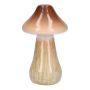 Vase en céramique RATBURGA, en forme de champignon, brun-beige, 16cm, Ø9cm