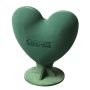 OASIS® Mousse à piquer humide Cœur 3D, décoration de mariage, support en bois Bioline, vert, 30x28x17cm