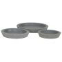 Soucoupe ronde pour pot de fleurs WISLLY en ciment, gris clair, 4 cm, Ø 35 cm
