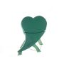 OASIS® Mousse à piquer humide Cœur, décoration de mariage, support Bioline, socle en bois, vert, 50x48x5cm