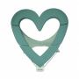 OASIS® Mousse à piquer humide Cœur ouvert, décoration de mariage, support Bioline, trépied en bois, vert, 43,5x43x4cm