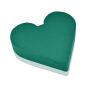 OASIS® Mousse à piquer humide Cœur, décoration de mariage, fond en mousse rigide de polystyrène, vert, 25x25x6cm