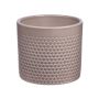 Cache-pot CINZIA en céramique, motif à pois, taupe clair, 12,3cm, Ø13,5cm