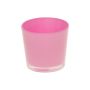 Cache-pot en verre ALENA, rose, 12,5cm, Ø13,3cm