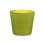 Cache-pot en verre ALENA, vert pomme, 12,5cm, Ø13,3cm
