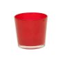Cache-pot en verre ALENA, rouge vin, 9,5cm, Ø11,5cm