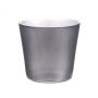 Cache-pot en verre ALENA SHINY, argent brillant, 9,5cm, Ø11,5cm